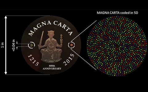 Magna Carta stored on 5D Memory